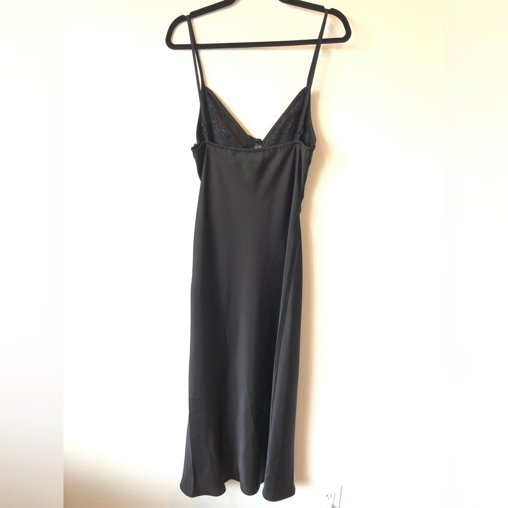Black Hello Molly Black Ultimate Love Satin Slip Maxi Dress Size US 8 - Picture 8 of 12
